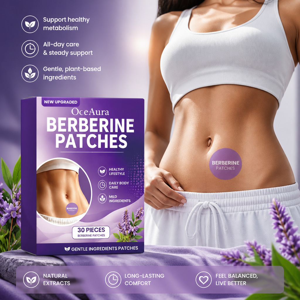 Herbal Wellness Formula - OceAura Adesivos de Cuidado com Berberina: