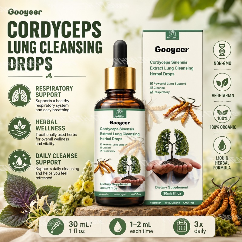 Googeer Cordyceps Drops Suplem - Herbal Wellness Water avaliação e preço