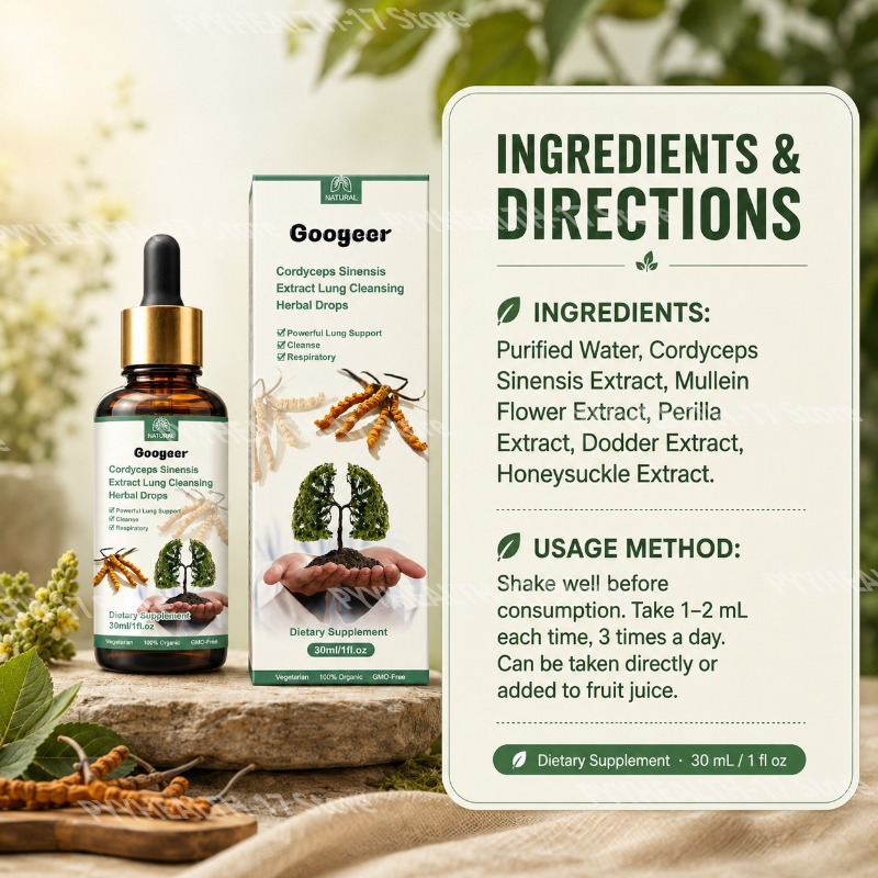 Googeer Cordyceps Drops Suplem - Herbal Wellness Water avaliação e preço